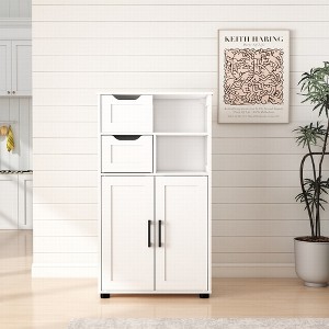 Bella Depot 42.5''H Farmhouse Storage Cabinet with Adjustable Shelves - 1 of 4