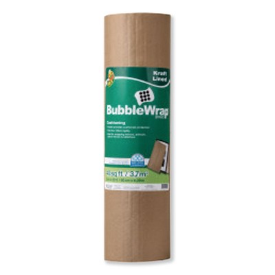 Duck Kraft Lined Bubble Wrap Cushioning 0.1" Thick 24" x 20 ft 285733