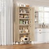 71" Farmhouse Tall Storage Cabinet, Adjustable Shelves & 4 Doors - Bathroom Pantry Organizer for Kitchen, Dining Room and office - 3 of 4