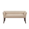 Sapphtopaz Upholstered Ottoman Bench with Nailhead Trim, Low Back Accent Bench with Flared Arms, Upholstered Bedroom End Bench - 4 of 4