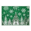 Christmas Area Rugs, Washable Non-Slip Snowflakes Snowscape Carpet, Soft Low Pile Foldable Stain Resistant for Bedroom, Home - 2 of 4