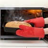 REGALWOVEN Silicone Thick Cotton Lining Heat Resistant Oven Mitts 12.8 x 7.5 Inch Set of 2 - 4 of 4