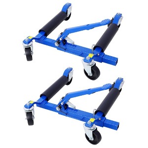 Car Wheel Dolly Jack Set Of 2, Heavy Duty Vehicle Positioning With Ratcheting Foot Pedal, Hydraulic Car Wheel Dolly Jack - 1 of 4