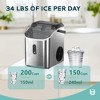 EUHOMY Portable Nugget Ice Maker, 34lbs/Day, Fast 6-8 Min Production, Self-Cleaning,for Home, Office, RV & Parties, Silver - 2 of 4