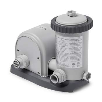 Intex 28635EG 1500 GPH Krystal Clear Cartridge Filter Pump System with 1,180 GPH Flow Rate, 110-120V GFCI, and Automatic Timer for Above Ground Pools