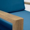 Santa Ana 2pk Acacia Wood Club Chairs: Weather-Resistant with Polyester Cushions - Christopher Knight Home - 4 of 4