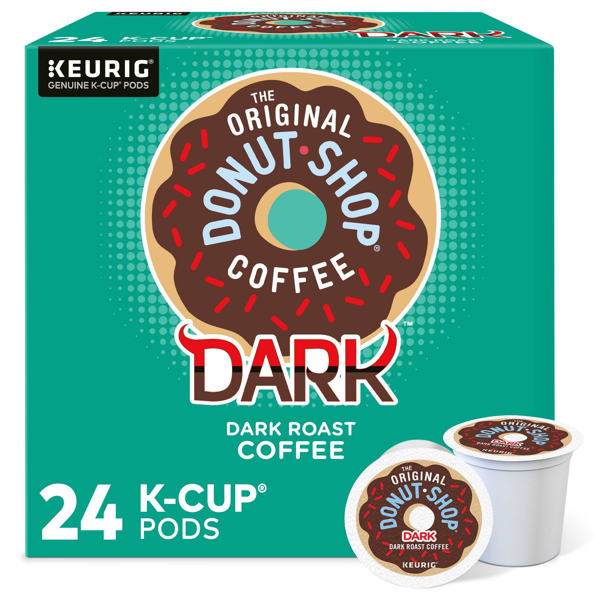 The Original Donut Shop Dark Keurig K-Cup Coffee Pods - Dark Roast - 24ct