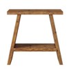 Resenkos Wood End Table, Sturdy Sofa Side Table, Shelf End Table, Living Room Accessory, Home Decor, Storage Solution, Brown - 2 of 4