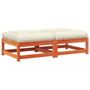 vidaXL Garden Footstool Wax brown, Cream - 1 of 1