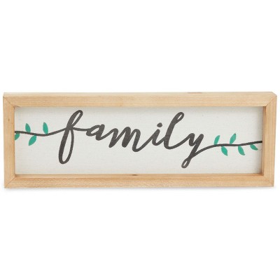 Farmlyn Creek Wooden Family Sign, Farmhouse Home Decor (17.3 x 5.9 in)