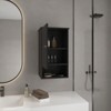 SEVOBAL Bathroom Storage Cabinets Single Door Wall Cabinet with Spacious Shelves for Bathroom for Bathroom, Black, 13.9"*16.2"*28.6" - 2 of 4