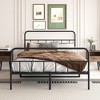 LOVMOR Metal Platform Bed frame with Headboard, Sturdy Metal Frame, No Box Spring Needed(Black+Full) - 2 of 4