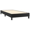 vidaXL Twin XL Box Spring Bed Frame in Black Faux Leather – Modern Style for Bedroom – Stain-Resistant, with Supportive Legs and Plywood Slats - 3 of 4