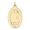 Black Bow Jewelry 14k Yellow Gold Cutout Oval Saint Christopher Medal Pendant - 3 of 4