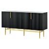 NicBex Buffet Cabinet with Storage Modern Elegant 4-door Sideboard Cabinet with Gold Metal Handle for Dining Room, Living Room - 4 of 4