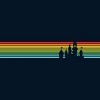 Design By Humans Retro Castle Sunset Stripes By Tank Top - 2 of 2
