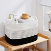 Cheer Collection Cotton Rope Storage Baskets – Set of 3 Durable Woven Bins for Laundry, Toys, Towels for Home Organizing - 3 of 4