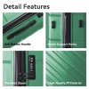 FURNIinspire Bag And Luggage Sets 3 Piece Textured Travel Luggage, Hard Suitcase Set with Wheels, Scratch-Resistant, Green, 21.65"*13.19"*31.1" - 2 of 4