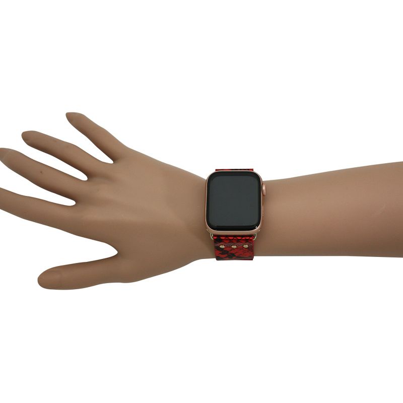 Olivia Pratt Metallic Snake Snap-Button Apple Watch Band, 5 of 6