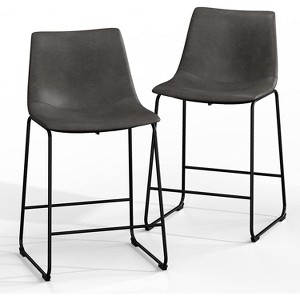 Dreama Retro Side Chair Dining Chair with Metal Legs for Kitchen, Living, Dining Room, Set of 2,The Pop Home - 1 of 4