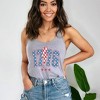 Simply Sage Market Women's 1776 Stars Lightning Bolt Graphic Racerback Tank - 2 of 3