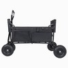 Whisen Fishing Cart Beach Wagon w/11'' All-Terrain Wheels, Umbrella Holder and Storage Pockets, 550lb Large Capacity - Black - 4 of 4