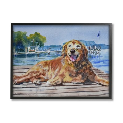 30 x 24 Village Waterfront by Boscoe Holder Framed Canvas board -  Threshold™