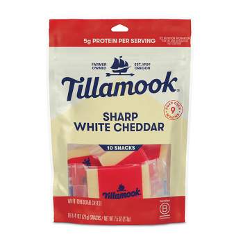 Tillamook Sharp White Cheddar Cheese Snack Portions - 7.5oz/10ct