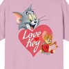 Tom & Jerry Love Key Crew Neck Short Sleeve Cradle Pink Women's T-shirt - 4 of 4