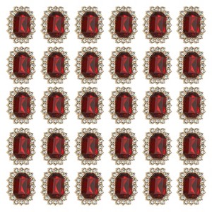 Unique Bargains Button Charms Jewelry Making Craft Acrylic Rhinestones 30 Pcs - 1 of 4