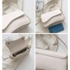 FATMOON Shoulder Bag for Women Y2K Trendy Purse Vegan Leather Hobo Handbags Clutch Saddle Bag with 2 Removable Strap - 3 of 4