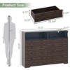 Homhougo Dresser for Bedroom Deep Drawers, 55 Inch Tall Bedroom Dressers, Large Modern 8 Drawers Dressers and Tv Stand Antique Dark Color - 2 of 4