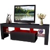 Entertainment Center TV Console Modern TV Stand for Maximum 43 Inch TV，Particle Board + Tempered Glass Table Stand with Storage for Bedroom - 3 of 4