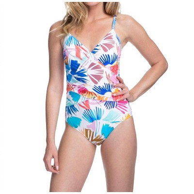 Women's V-Neck Lingerie Surplice One Piece Swimsuit - Profile By Gottex