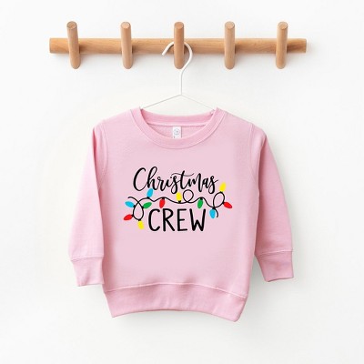 The Juniper Shop Christmas Crew Toddler Graphic Sweatshirt - 5/6 - Pink