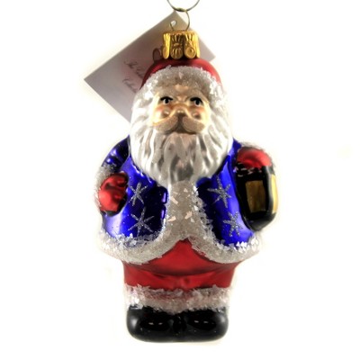 Golden Bell Collection 4.5" Patriotic Santa Ornament Stars And Stripe Christmas  -  Tree Ornaments