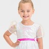 Toddler Girls' Mattel Barbie Dream Closet 1990 Inspired "Crystal Barbie" Tulle Dress - White - image 2 of 4