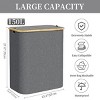 BestParts Waterproof Collapsible Laundry Hamper with Lid, Bamboo Handles & Removable Bag - 3 of 4
