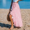 Womne's Dalmatian Pink Ruffled Hem Skirt - Cupshe - 3 of 4