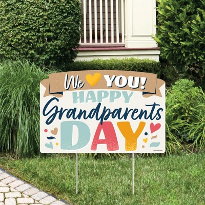 Big Dot of Happiness Happy Grandparents Day - Grandma & Grandpa Party Yard Sign Lawn Decorations - We Love You Party Yardy Sign