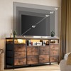 Whizmax Dresser for Bedroom, 10 Drawer Dresser TV Stand for 65 70 75 Inch TV, Fabric Chest of Drawers with LED Lights & Power Outlets, for Living Room - 3 of 4