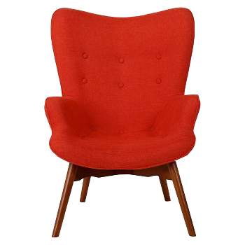 Hariata Fabric Contour Chair Red - Christopher Knight Home