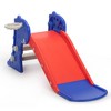 48.00"3 in 1 Freestanding Toddler Slide, Indoor Outdoor Playground with Basketball Hoop and Ball for Kids Under 3 Years, Red & Blue - 3 of 4