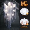 Joyfy 47’’ Halloween Hanging White Ghost Outdoor Decoration, Halloween Hanging Ghost for Haunted House Prop, Front Yard Lawn Party Decor - 3 of 4