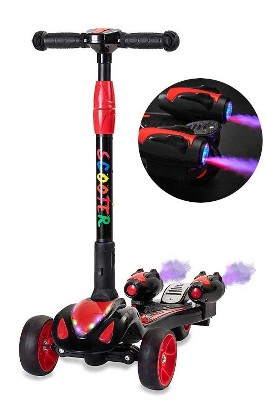 GlareWheel Y1 Kids Kick Scooter Real Smoking Rocket