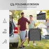 DOMETOUR Outsunny Folding Chaise Lounge Set, 5-Level Reclining Chair with Padded Seat, Side Pocket & Headrest for Beach, Yard, Patio, Gray - 2 of 4