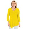 Collections Etc Asymmetrical Hem 3/4 Length Sleeve Knit Tunic - 3 of 4