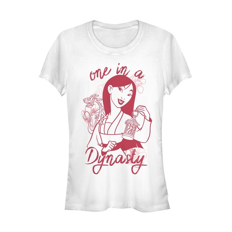 Juniors Womens Mulan Valentine One in a Dynasty T-Shirt, 1 of 4