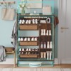 Rattan Shoe Storage Cabinet with 3 Flip Drawers - 3 of 4