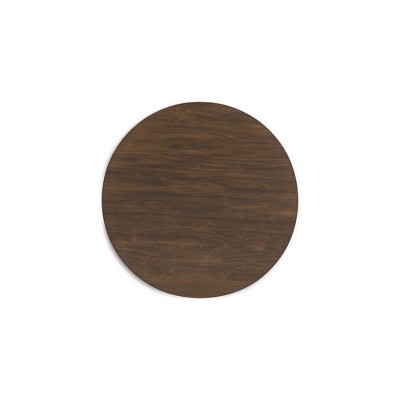 Brown Round Extendable Wood Dining Table